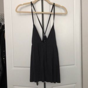 Free people XS navy cross back tank
